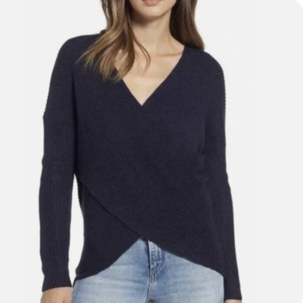 Astr The Label V-Neck Wrap Sweater